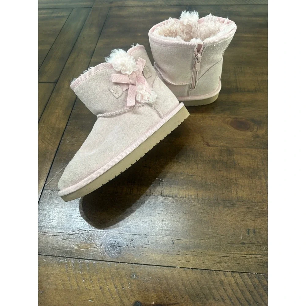 Koolaburra by UGG‎ Victoria Pink Suede Bow Boots 1117810 Kids Size 3